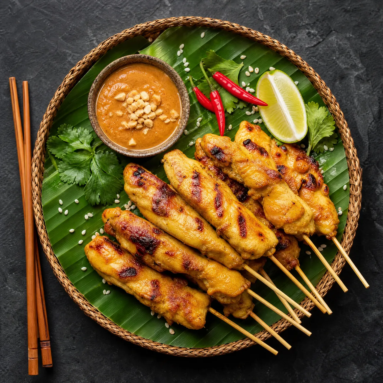 Brochettes et entrées thaï